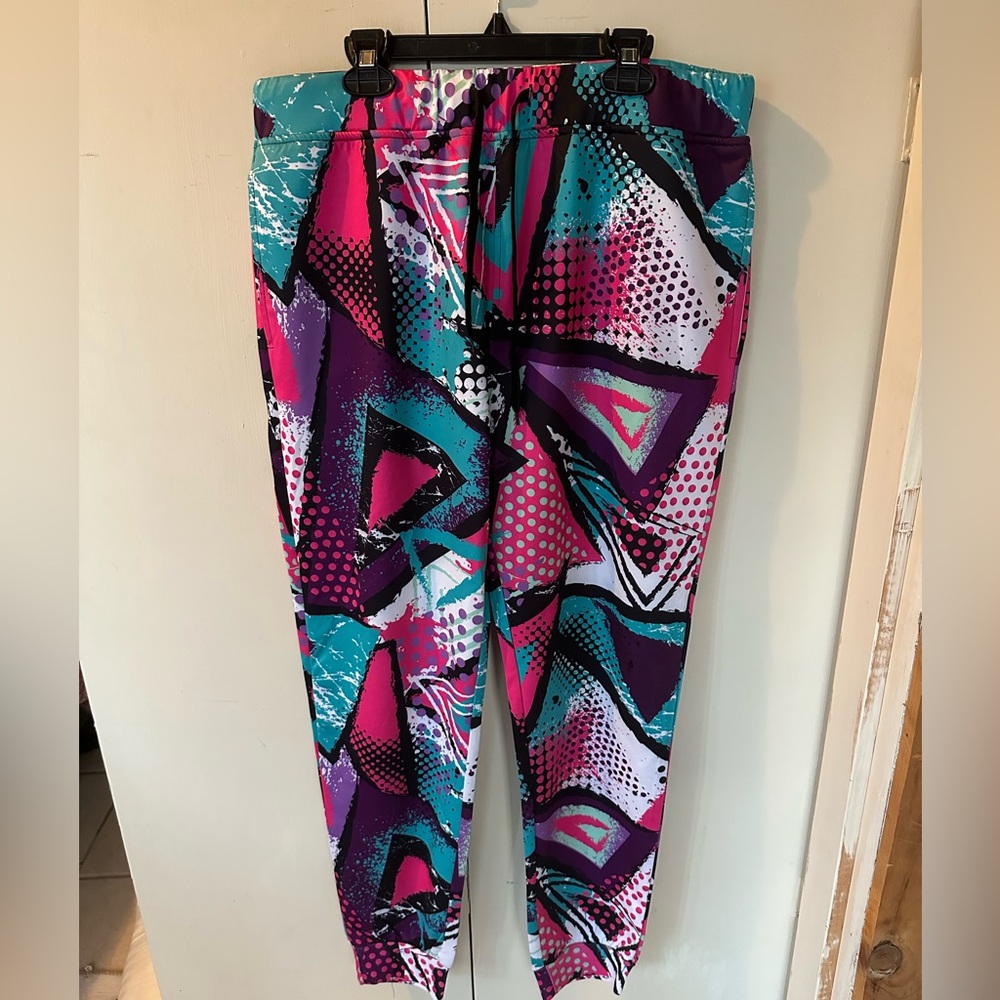 Colorful Geometric 80’s Joggers